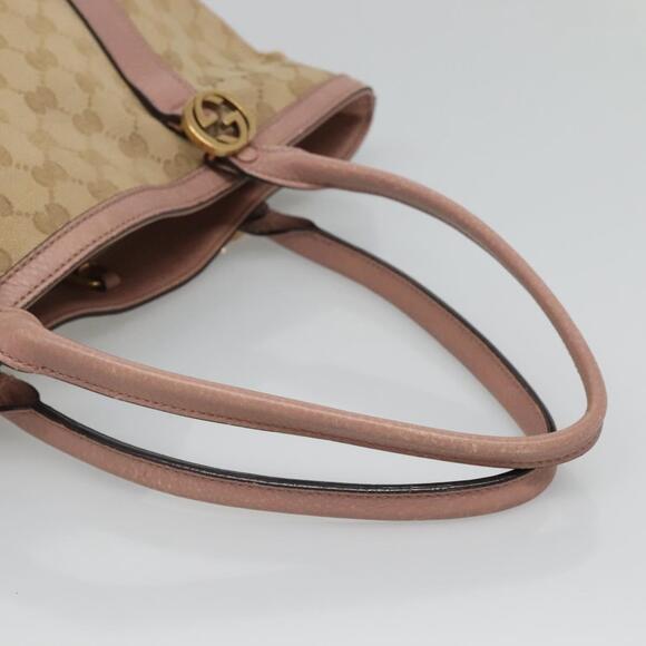 GUCCI GG Canvas Shoulder Bag Beige Gold - Picture 7 of 13
